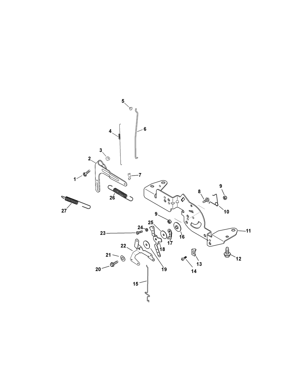 Kohler Sv735-3023 Engine Controls Diagram and Parts List for Z-FORCES60 (17AF5GHD-17AF5GHD010)(2011) Cub Cadet Lawn Tractor
